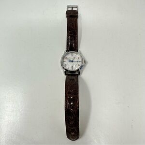 Levenger INOX Stainless Steel 300’ Water Resistant Swiss Made Watch Brown